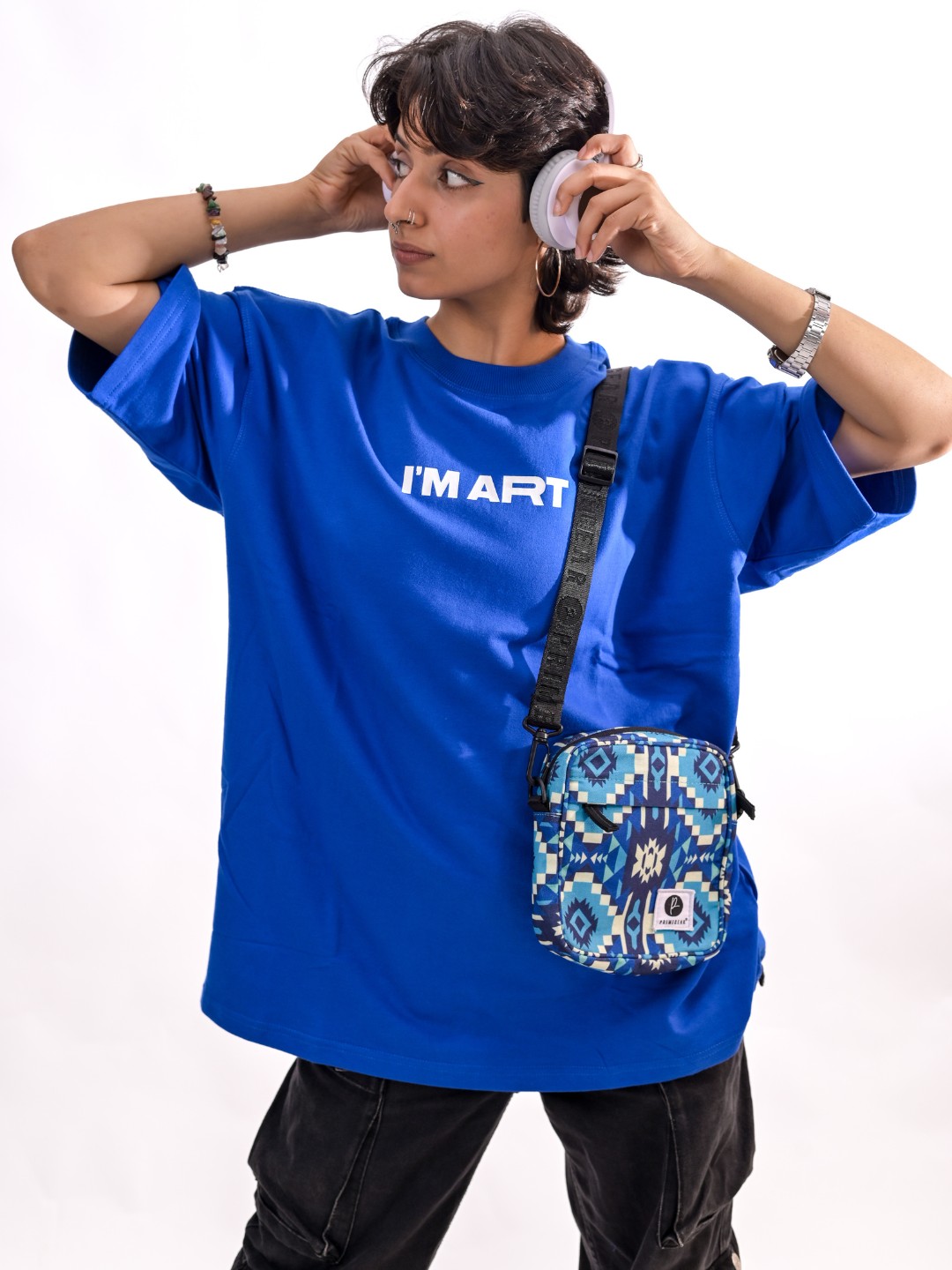 PRIMEGEAR Blue Aztec Shoulder Bag thumb 3